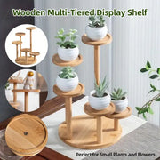 Round Tabletop Flower Stand Balcony Storage Shelf Display Rack Indoor Outdoor V528-FLOWER-STAND-5-888266