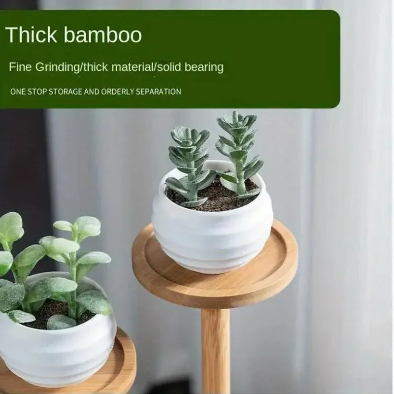 Round Tabletop Flower Stand Balcony Storage Shelf Display Rack Indoor Outdoor V528-FLOWER-STAND-5-888266