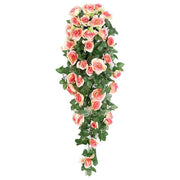 2PCS Artificial Rose Flower Garland Hanging Vine Home Wall Decor Fake Rattan - Rose Red V528-FLOWER-VINE-2PCS-ROSE-RED-769050
