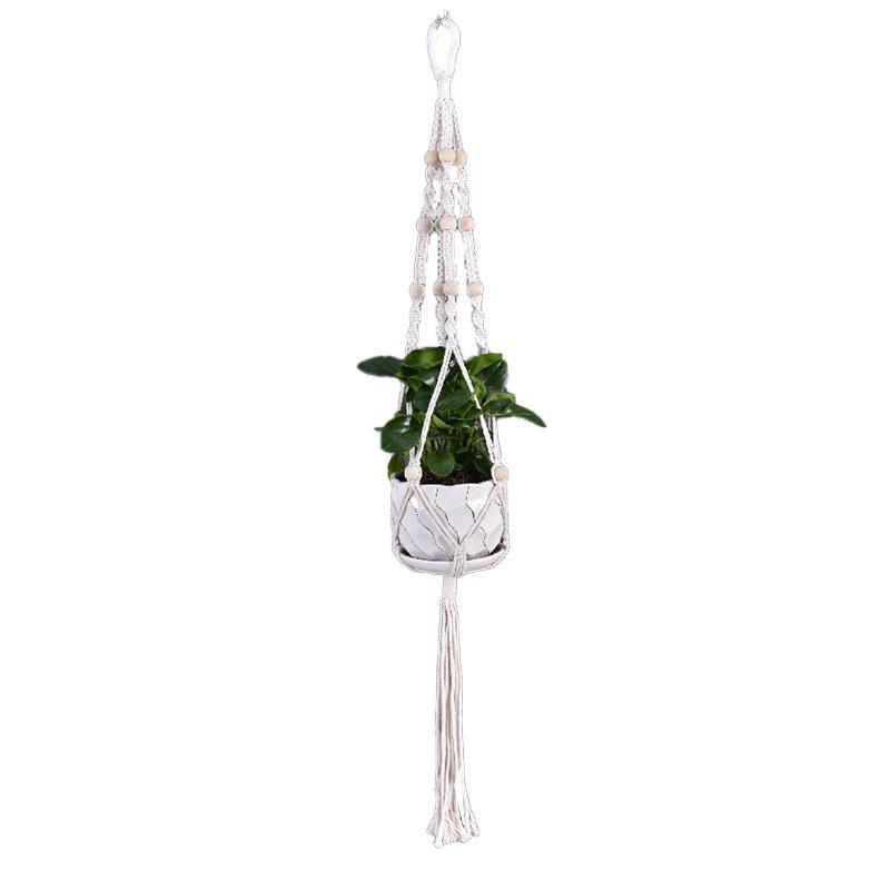 Macrame Plant Flower Pot Holder Hanger Hanging Planter Basket Hemp Rope Braided - #01 V528-FLOWERHOLDER-STYLE1-441011