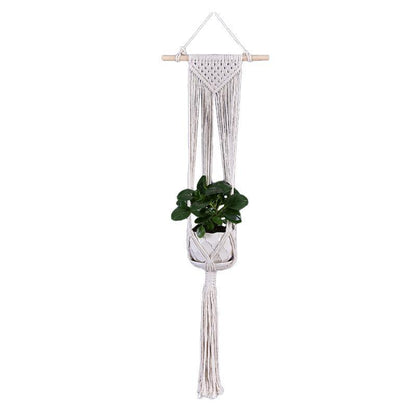 Macrame Plant Flower Pot Holder Hanger Hanging Planter Basket Hemp Rope Braided - #01 V528-FLOWERHOLDER-STYLE1-441011