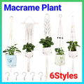 Macrame Plant Flower Pot Holder Hanger Hanging Planter Basket Hemp Rope Braided - #11 V528-FLOWERHOLDER-STYLE11-973065