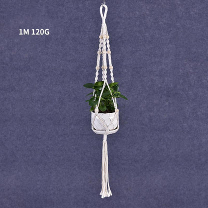 Macrame Plant Flower Pot Holder Hanger Hanging Planter Basket Hemp Rope Braided - #11 V528-FLOWERHOLDER-STYLE11-973065