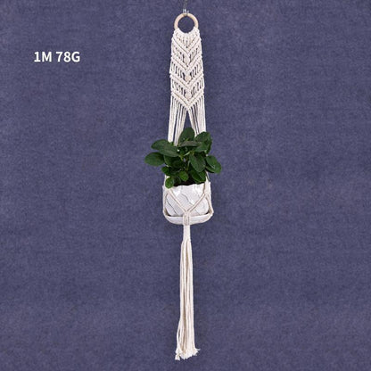 Macrame Plant Flower Pot Holder Hanger Hanging Planter Basket Hemp Rope Braided - #15 V528-FLOWERHOLDER-STYLE15-880465