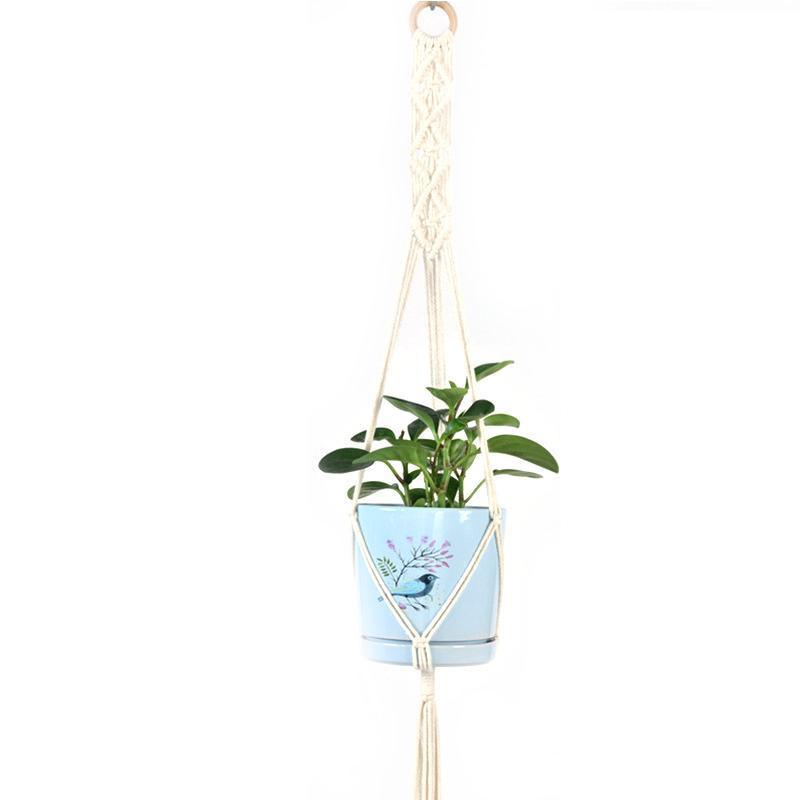 Macrame Plant Flower Pot Holder Hanger Hanging Planter Basket Hemp Rope Braided - #17 V528-FLOWERHOLDER-STYLE17-473834