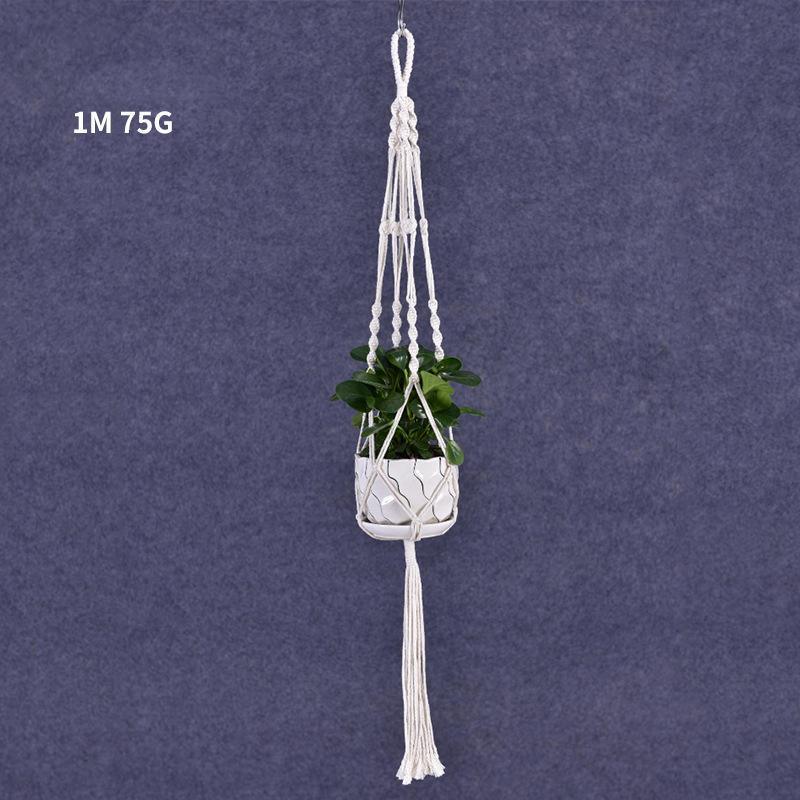 Macrame Plant Flower Pot Holder Hanger Hanging Planter Basket Hemp Rope Braided - #05 V528-FLOWERHOLDER-STYLE5-377497