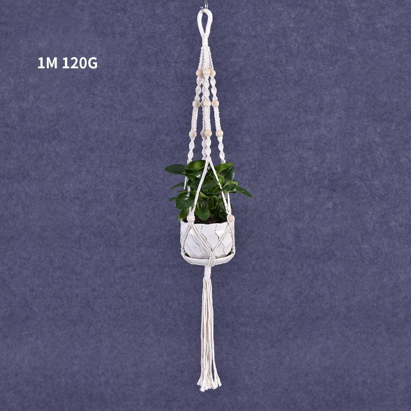 Macrame Plant Flower Pot Holder Hanger Hanging Planter Basket Hemp Rope Braided - #05 V528-FLOWERHOLDER-STYLE5-377497