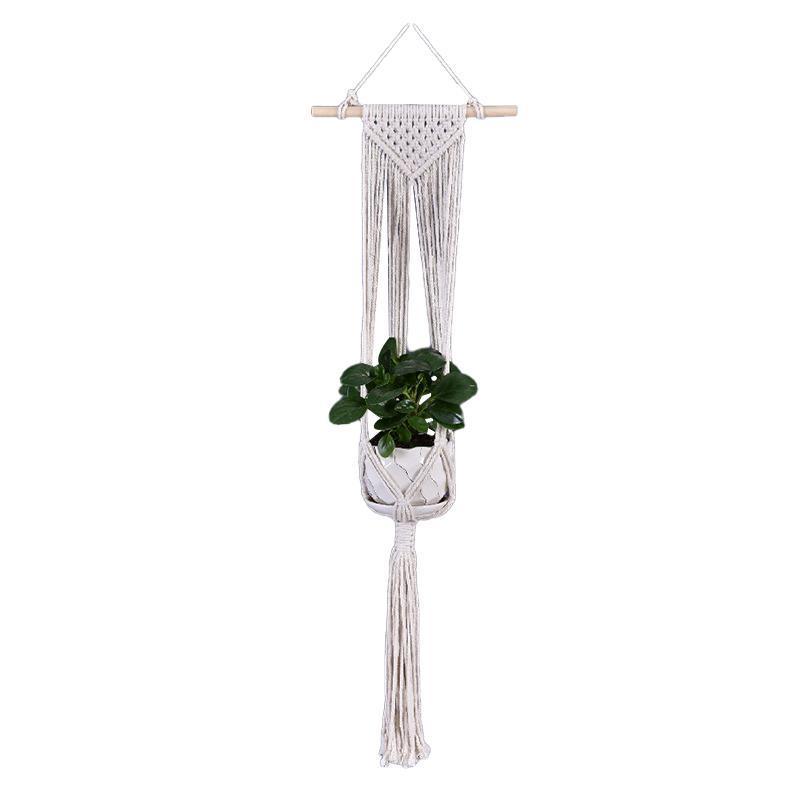 Macrame Plant Flower Pot Holder Hanger Hanging Planter Basket Hemp Rope Braided - #05 V528-FLOWERHOLDER-STYLE5-377497