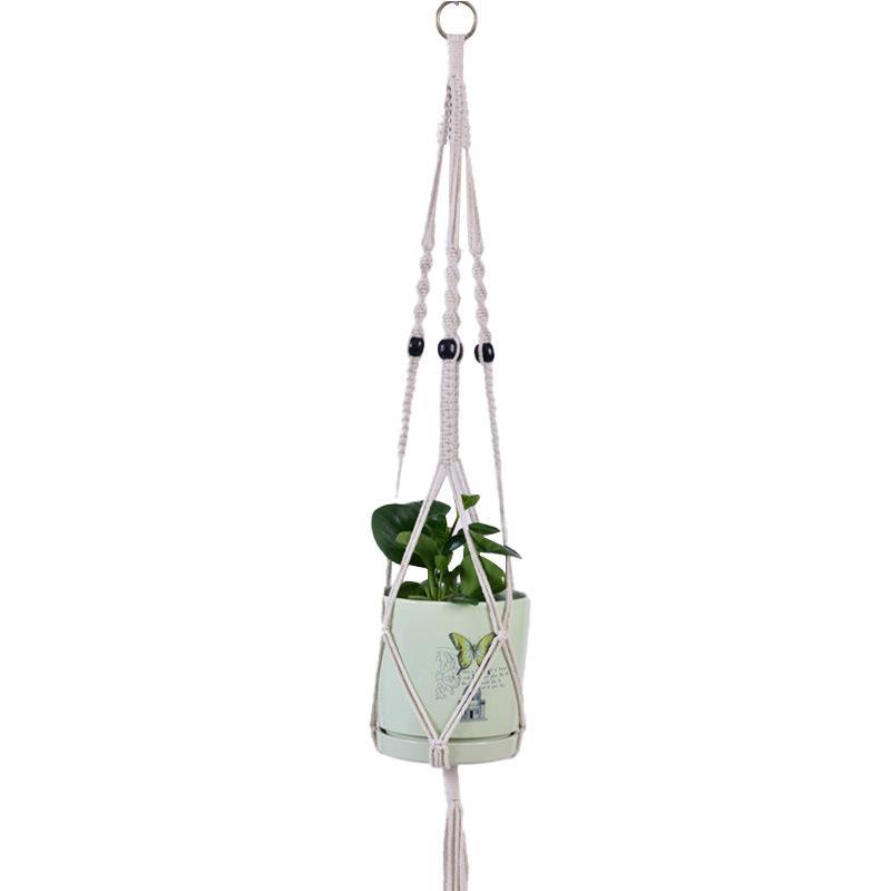 Macrame Plant Flower Pot Holder Hanger Hanging Planter Basket Hemp Rope Braided - #05 V528-FLOWERHOLDER-STYLE5-377497
