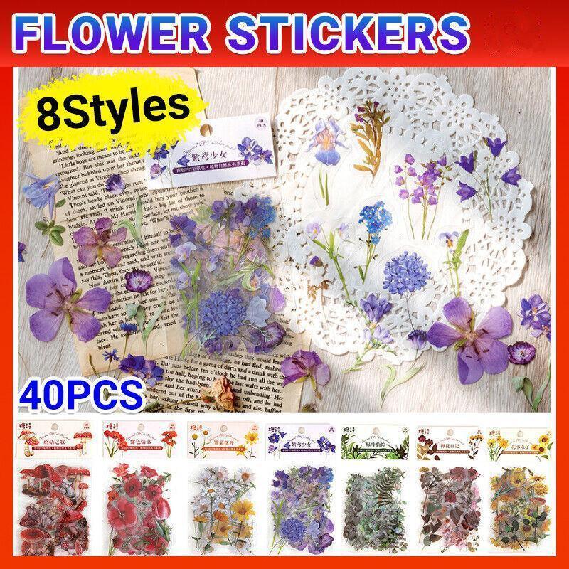 Scrapbooking Flower Stickers Pet Transparent Sticker - E V528-FLOWERSTICKERS-E-200532