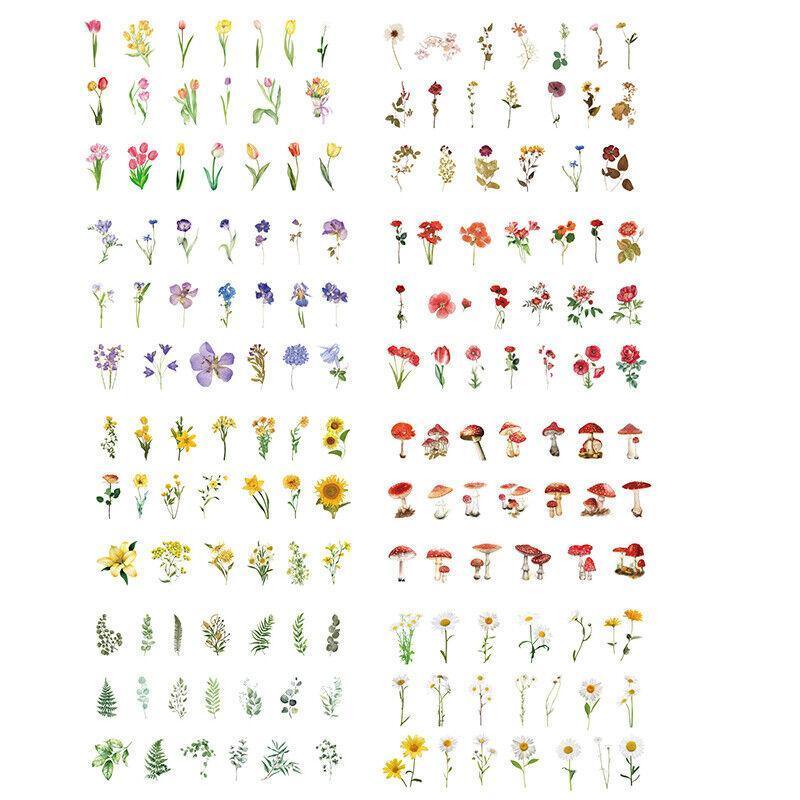 Scrapbooking Flower Stickers Pet Transparent Sticker - E V528-FLOWERSTICKERS-E-200532