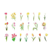 Scrapbooking Flower Stickers Pet Transparent Sticker - E V528-FLOWERSTICKERS-E-200532