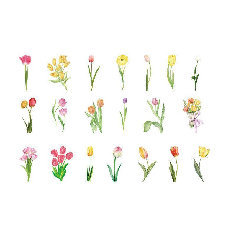 Scrapbooking Flower Stickers Pet Transparent Sticker - E V528-FLOWERSTICKERS-E-200532