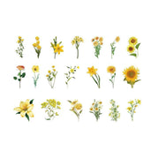 Scrapbooking Flower Stickers Pet Transparent Sticker - E V528-FLOWERSTICKERS-E-200532