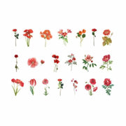 Scrapbooking Flower Stickers Pet Transparent Sticker - F V528-FLOWERSTICKERS-F-759025
