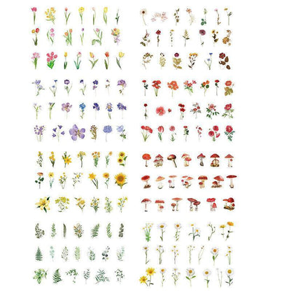 Scrapbooking Flower Stickers Pet Transparent Sticker - G V528-FLOWERSTICKERS-G-288830