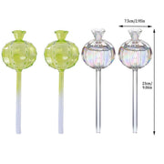 2PCS Automatic Glass Watering Cactus Plant Flower Self Drip Irrigation Tool - Transparent V528-FLOWERWATERERTRANSPARENT2PCS-945285