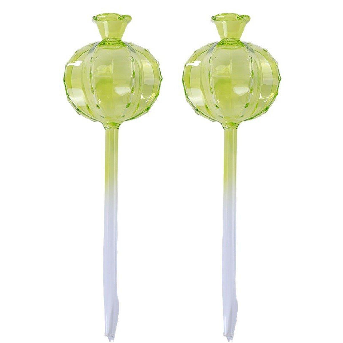 2PCS Automatic Glass Watering Cactus Plant Flower Self Drip Irrigation Tool - Transparent V528-FLOWERWATERERTRANSPARENT2PCS-945285