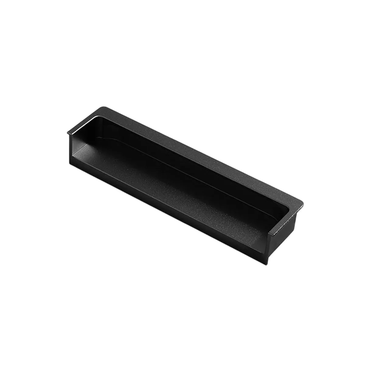 Hidden Recessed Cabinet Handle 120mm 200mm Slotted Drawer Door Pull Furniture - Black-120mm V528-FLUSH-HANDLE-BLACK-120-930426