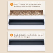 Hidden Recessed Cabinet Handle 120mm 200mm Slotted Drawer Door Pull Furniture - Grey-200mm V528-FLUSH-HANDLE-GREY-200-847574
