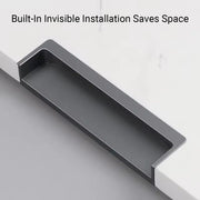 Hidden Recessed Cabinet Handle 120mm 200mm Slotted Drawer Door Pull Furniture - Grey-200mm V528-FLUSH-HANDLE-GREY-200-847574