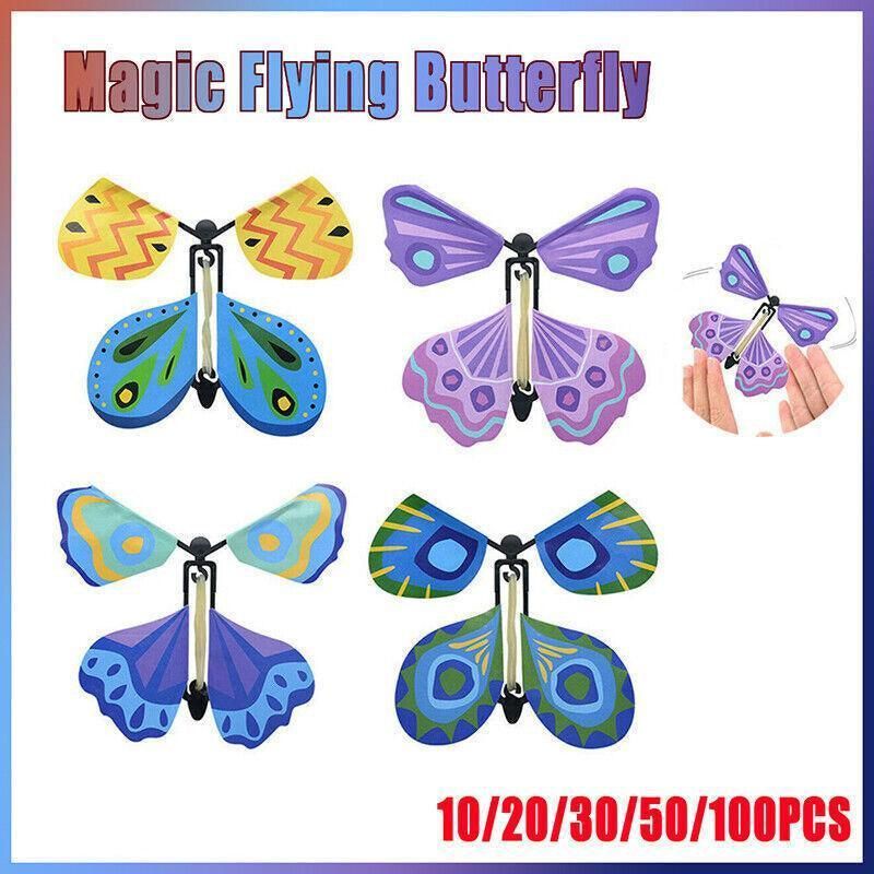 Up To 100X Magic Flying Butterfly Toy Anniversary Greeting Card Birthday Wedding - 10PCS V528-FLYINGBUTTERFLY-10PCS-773015