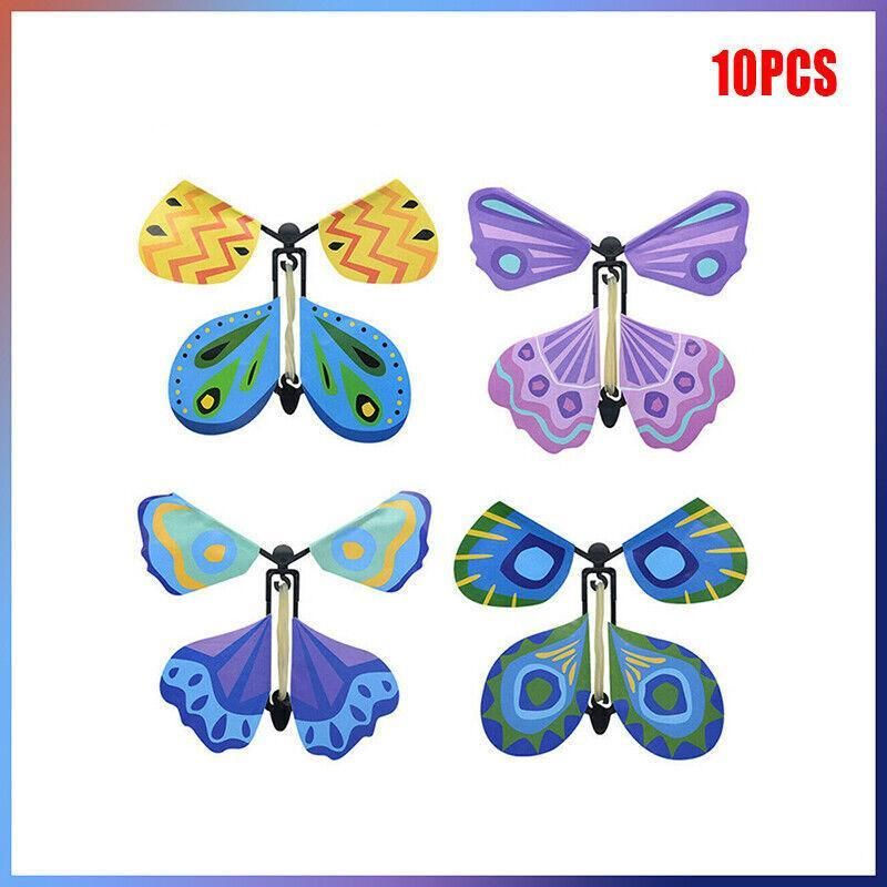 Up To 100X Magic Flying Butterfly Toy Anniversary Greeting Card Birthday Wedding - 10PCS V528-FLYINGBUTTERFLY-10PCS-773015