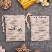 50PCS Soap Exfoliating Bags Cotton Linen Foaming Soap Saver Bag Pouch Drawstring V528-FOAM-NET-9-14CM-50PCS-465610