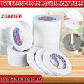 Double Sided White PE Foam Sticky Tape Mounting DIY Craft Strong Adhesive 2.5m - 20mm*2.5m V528-FOAMDOUBLETAPE-20MM-1PC-819509