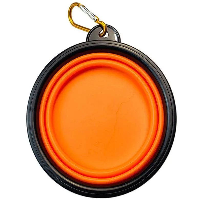 Collapsible Silicone Pet Bowl for Cat Dog Portable Food and Water Feeder - Orange V528-FOLDABLEPETBOWL-ORANGE-936677