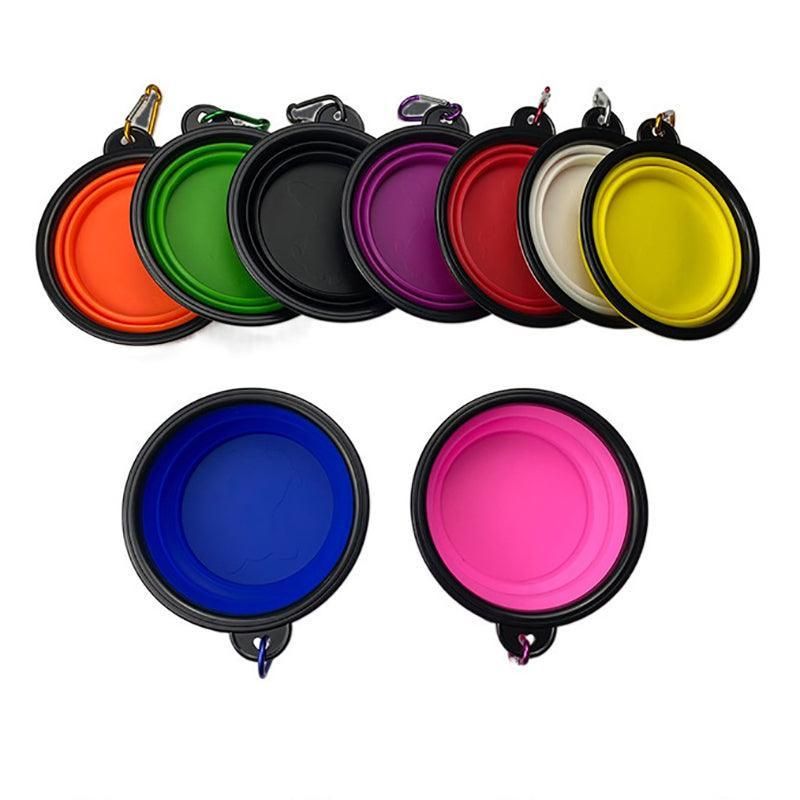 Collapsible Silicone Pet Bowl for Cat Dog Portable Food and Water Feeder - Orange V528-FOLDABLEPETBOWL-ORANGE-936677