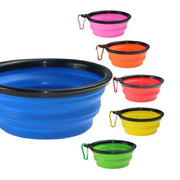 Collapsible Silicone Pet Bowl for Cat Dog Portable Food and Water Feeder - Orange V528-FOLDABLEPETBOWL-ORANGE-936677