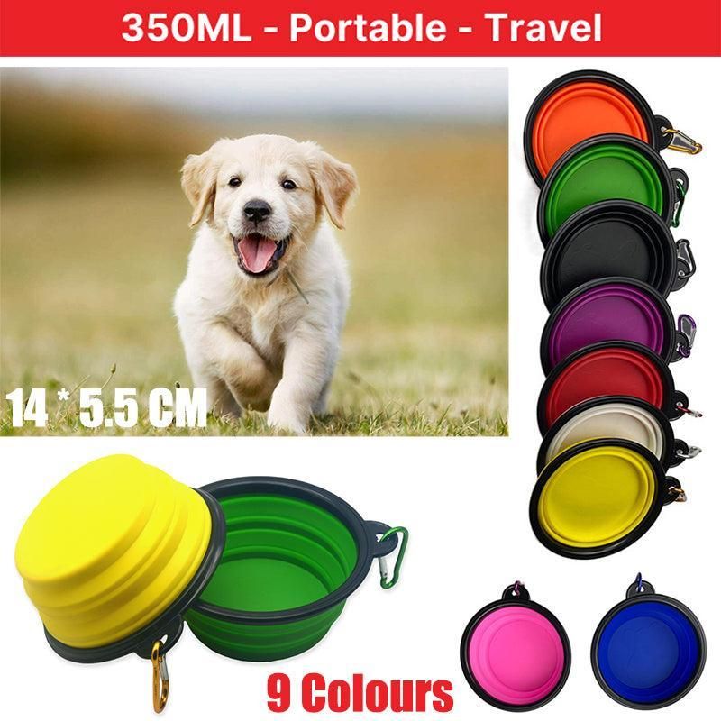 Collapsible Silicone Pet Bowl for Cat Dog Portable Food and Water Feeder - Purple V528-FOLDABLEPETBOWL-PURPLE-793906