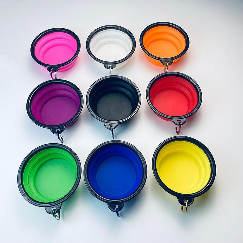 Collapsible Silicone Pet Bowl for Cat Dog Portable Food and Water Feeder - Purple V528-FOLDABLEPETBOWL-PURPLE-793906