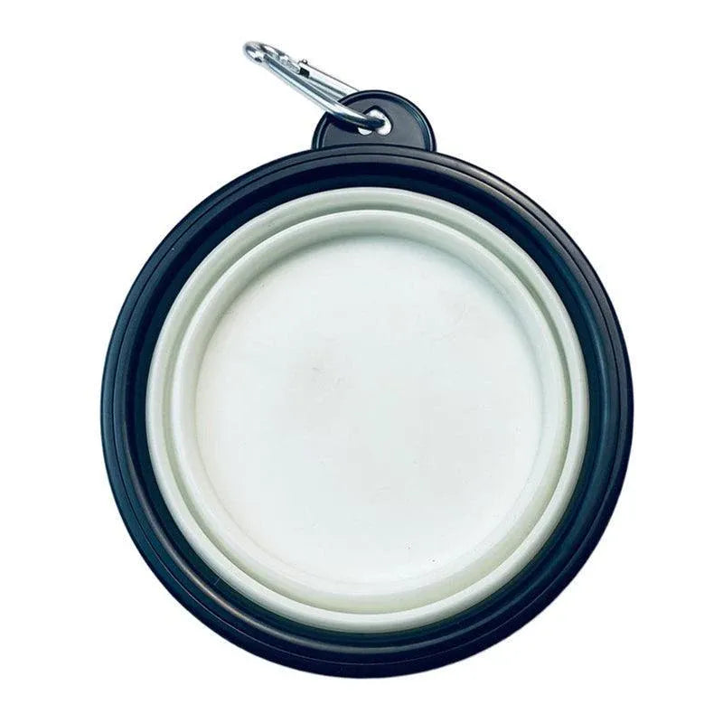 Collapsible Silicone Pet Bowl for Cat Dog Portable Food and Water Feeder - White V528-FOLDABLEPETBOWL-WHITE-675108