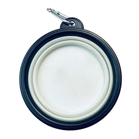 Collapsible Silicone Pet Bowl for Cat Dog Portable Food and Water Feeder - White V528-FOLDABLEPETBOWL-WHITE-675108