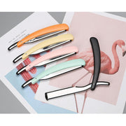 Old Shaver Razor Eyebrow Knife Folding Manual Shaver Holder Home Salon Tool Au - Blue+10PCS Blades V528-FOLDABLERAZOR-BLUE-334597