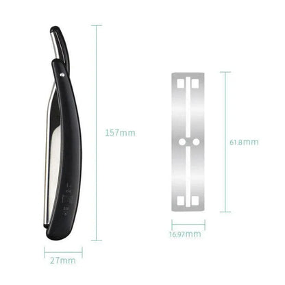 Old Shaver Razor Eyebrow Knife Folding Manual Shaver Holder Home Salon Tool Au - Pink+10PCS Blades V528-FOLDABLERAZOR-PINK-880015