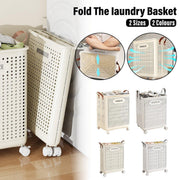 Folding Portable Laundry Basket Multifunctional Storage for Bathroom Household - M-Beige V528-FOLDING-BASKET-M-BEIGE-368480