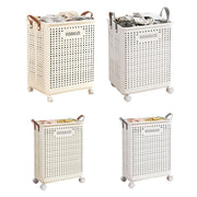 Folding Portable Laundry Basket Multifunctional Storage for Bathroom Household - M-Beige V528-FOLDING-BASKET-M-BEIGE-368480