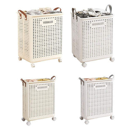 Folding Portable Laundry Basket Multifunctional Storage for Bathroom Household - M-Beige V528-FOLDING-BASKET-M-BEIGE-368480
