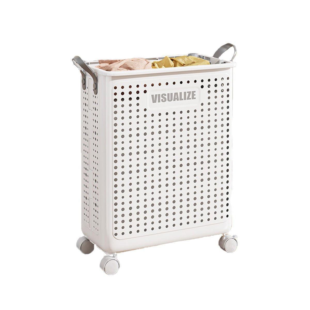 Folding Portable Laundry Basket Multifunctional Storage for Bathroom Household - M-Beige V528-FOLDING-BASKET-M-BEIGE-368480