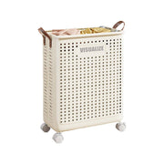 Folding Portable Laundry Basket Multifunctional Storage for Bathroom Household - M-Beige V528-FOLDING-BASKET-M-BEIGE-368480