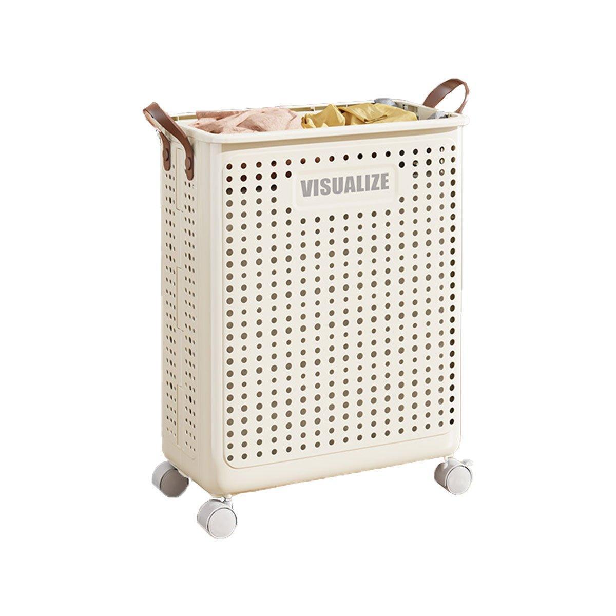 Folding Portable Laundry Basket Multifunctional Storage for Bathroom Household - M-Beige V528-FOLDING-BASKET-M-BEIGE-368480