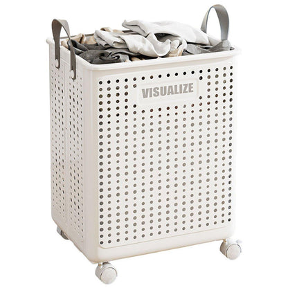 Folding Portable Laundry Basket Multifunctional Storage for Bathroom Household - M-Beige V528-FOLDING-BASKET-M-BEIGE-368480