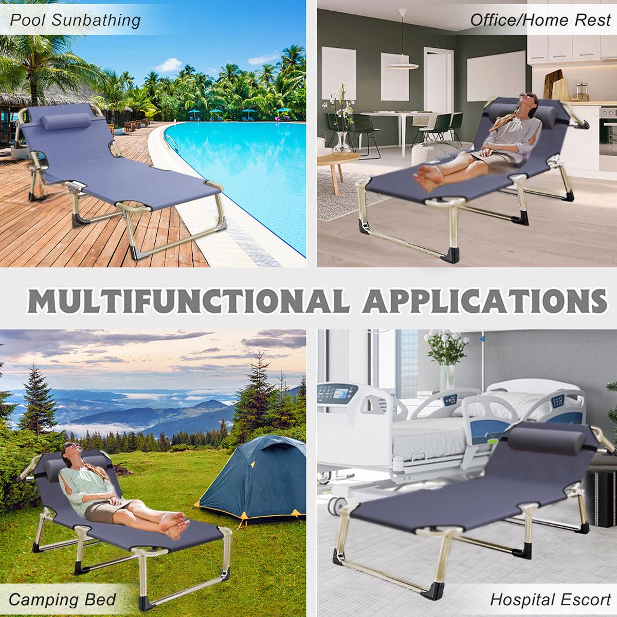 Multifunctional Recliner Folding Bed Lounge Chair for Lunch Break Relaxation V528-FOLDING-BED-75CM-659070