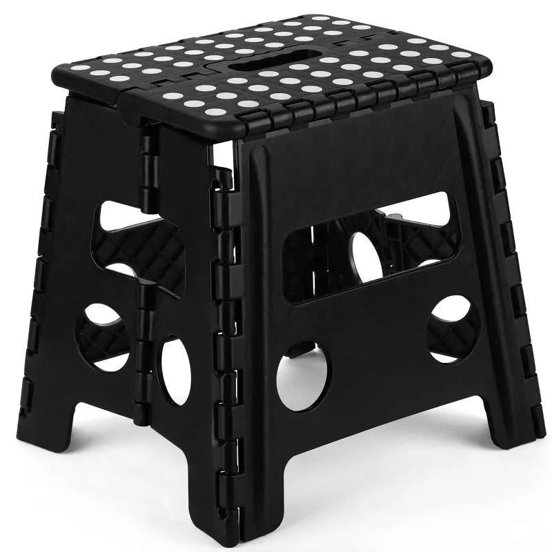 Portable Folding Plastic Stool Lightweight Collapsible Chair for Outdoor Travel - Blue V528-FOLDING-BLUE-250266