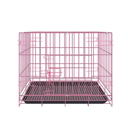 Metal Dog Crate Pet Cage with Divider for Puppies Cats Kennel Indoor Pet House - Small-Blue V528-FOLDING-CAGE-BLUE-500X-131358