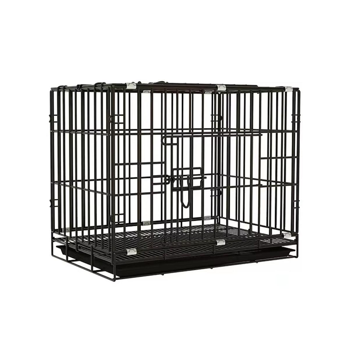 Metal Dog Crate Pet Cage with Divider for Puppies Cats Kennel Indoor Pet House - Small-Blue V528-FOLDING-CAGE-BLUE-500X-131358