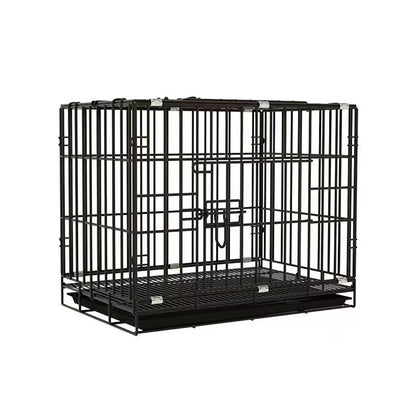 Metal Dog Crate Pet Cage with Divider for Puppies Cats Kennel Indoor Pet House - Large-Blue V528-FOLDING-CAGE-BLUE-600A-318856